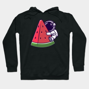 Cute Astronaut Hug Watermelon Cartoon Hoodie